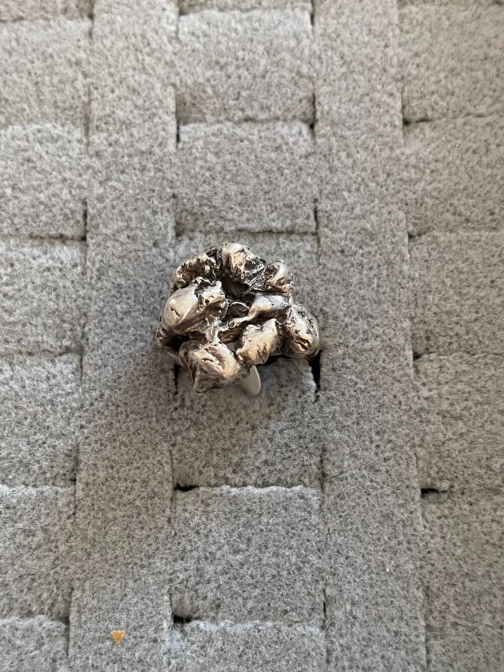 Vintage Sterling Silver Ring Brutalist Handmade Statement Free Form Sz 5.75 Boho